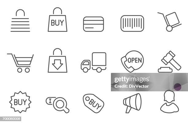 e commerce icon set - india shipping stock illustrations