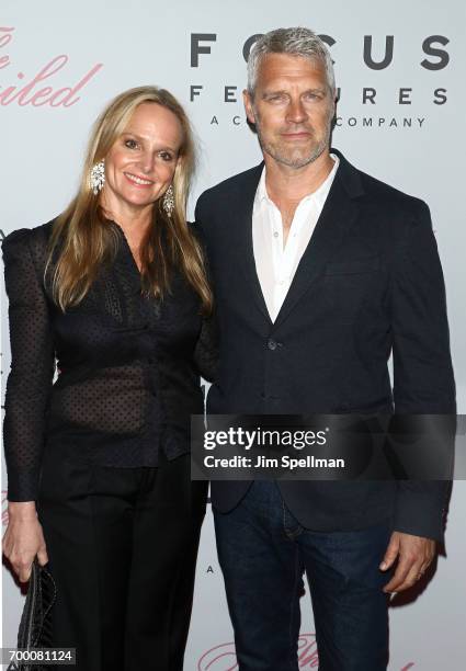 Diana Kellogg and film director Neil Burger attend "The Beguiled" New York premiere at The Metrograph on June 22, 2017 in New York City.