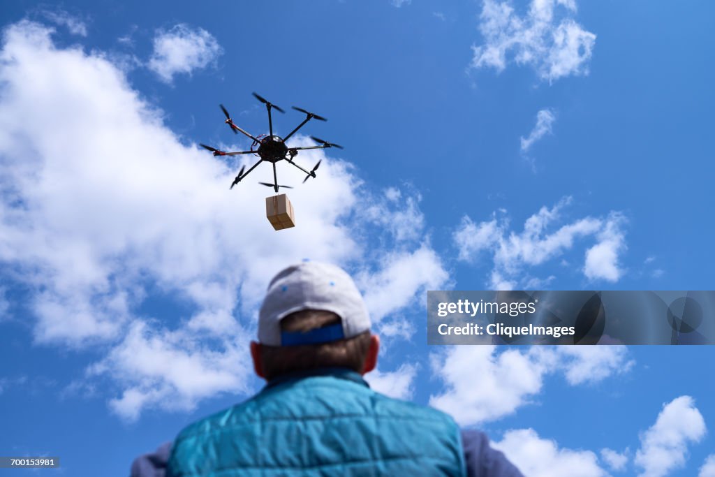 Drone delivering system