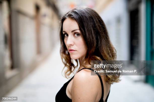 Claudia Molina Portrait Session on June 21, 2017 in Madrid, Spain.