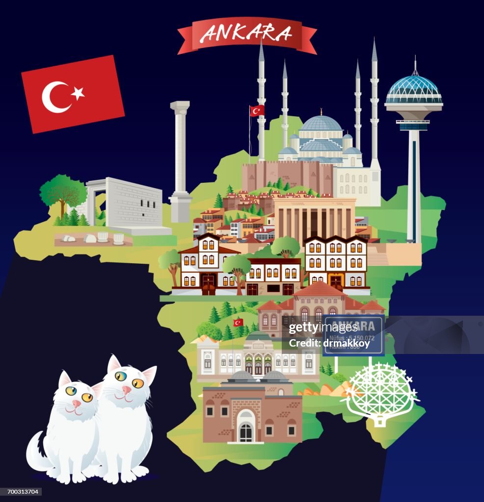 Ankara Cartoon map