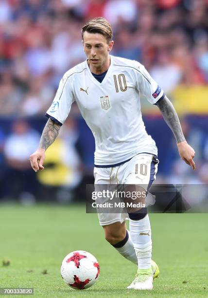 Federico Bernardeschi during the UEFA European Under-21 match between Czech Republic and Italy on June 21, 2017 in Tychy, Poland.