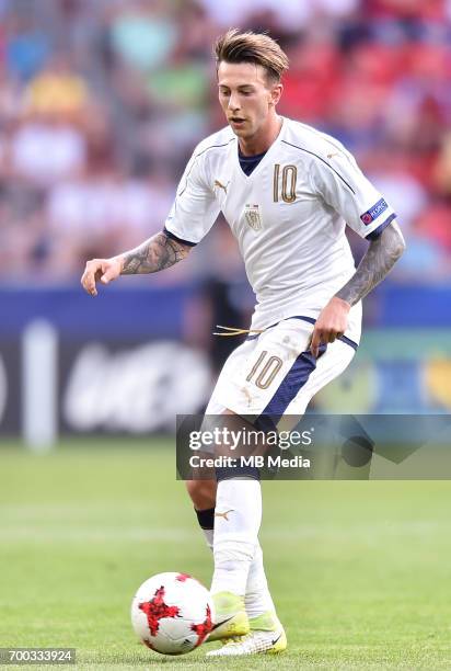 Federico Bernardeschi during the UEFA European Under-21 match between Czech Republic and Italy on June 21, 2017 in Tychy, Poland.