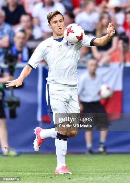 Federico Chiesa during the UEFA European Under-21 match between Czech Republic and Italy on June 21, 2017 in Tychy, Poland.