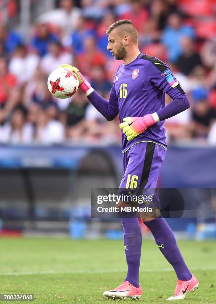 Lukas Zima during the UEFA European Under-21 match between Czech Republic and Italy on June 21, 2017 in Tychy, Poland.