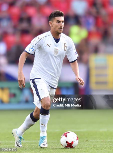 Lorenzo Pellegrini during the UEFA European Under-21 match between Czech Republic and Italy on June 21, 2017 in Tychy, Poland.