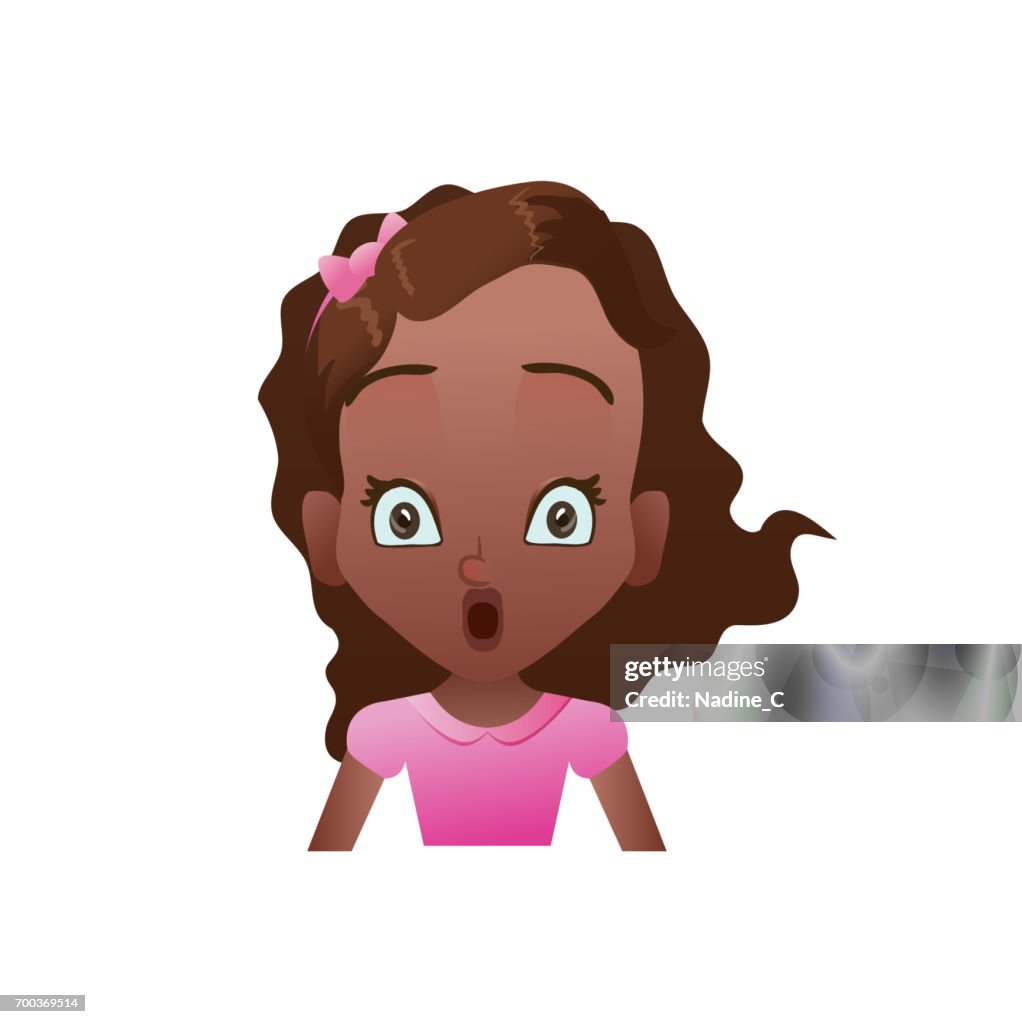 Cara De Niña Africana Sorprendió Con La Ilustración De Vector De Dibujos Animados Mujer Emoji Icono O Avatar Ilustración de stock - Getty Images Cara De Niña Africana Sorprendió Con La Ilustración De Vector De Dibujos Animados Mujer Emoji Icono O Avatar Ilustración de stock - Getty Images