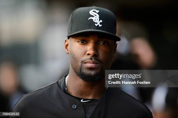 Alen Hanson of the Chicago White Sox looks on before the game against the Minnesota Twins on June 20, 2017 at Target Field in Minneapolis, Minnesota....