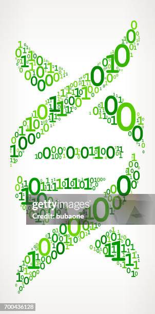 dna binary code zero one vector illustration - dna binary stock illustrations