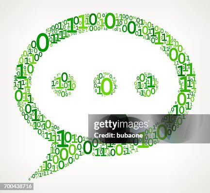 Chat Bubble Binary Code Zero One Vector Illustration Chat Bubble Binary Code Zero One Vector Illustration