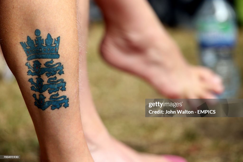 Detail of an England three lions tattoo News Photo - Getty Images