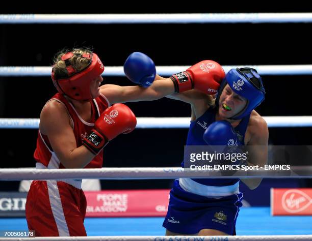 Northern Ireland's Alanna Audley-Murphy in action against Australia's Shelley Watts in the Women's Light Semi-final 1 at the SECC, during the 2014...