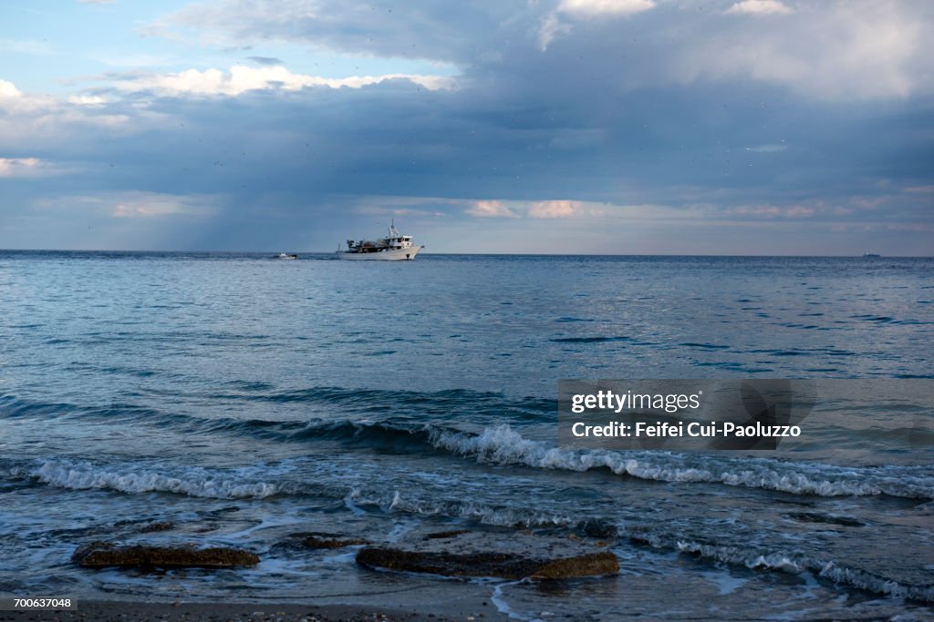 A fishing boat at Kassandra peninsula, Chalkidiki, Central Macedonia region, Northern Greece.f