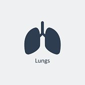 Lungs icon. Vector illustration