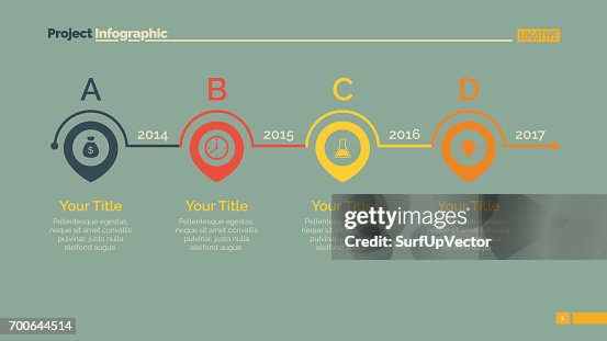 Four Points Timeline Slide Template High-Res Vector Graphic - Getty Images