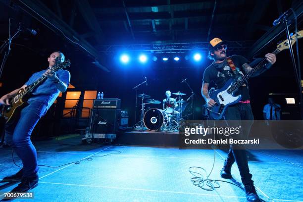 Chris McCaughan, Neil Hennessy and Brendan Kelly of Lawrence Arms perform at House of Vans Chicago on June 22, 2017 in Chicago, Illinois.