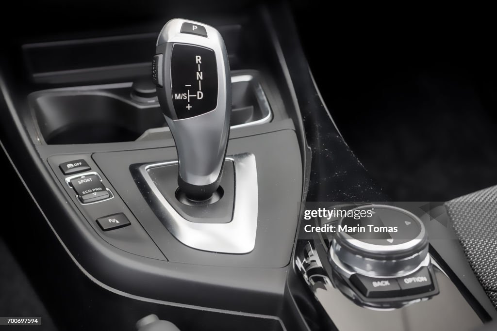 Modern car gearbox lever