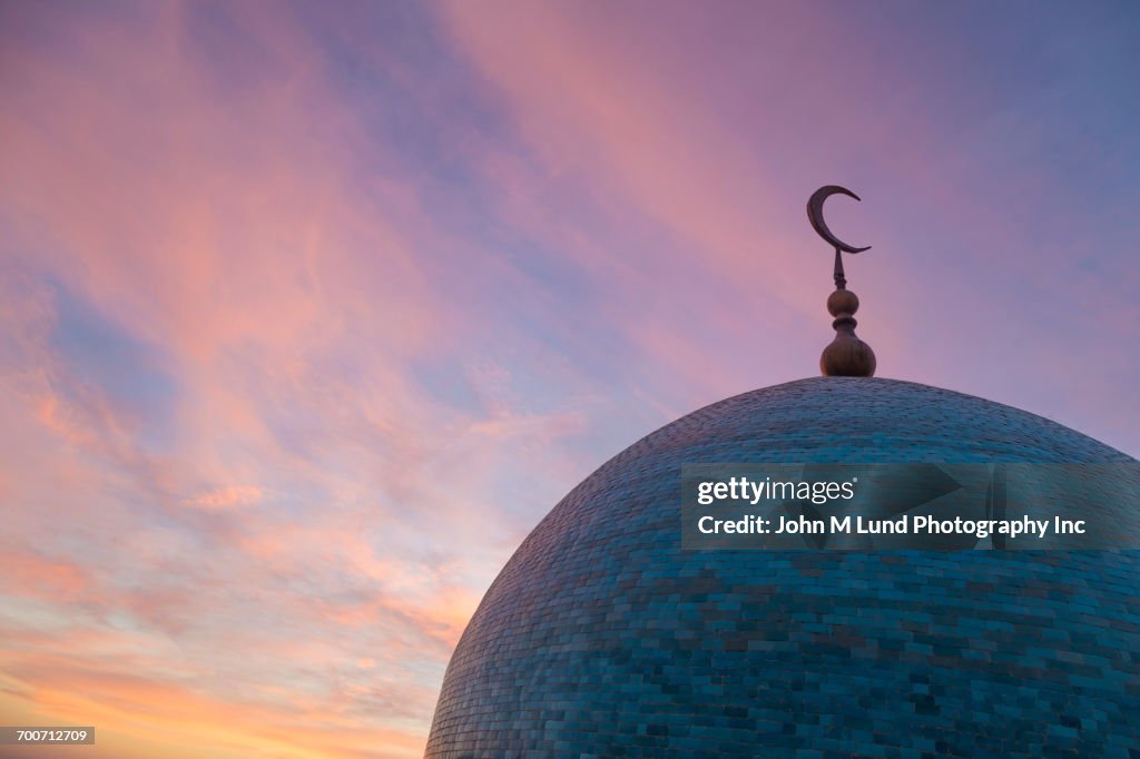 Dome of mosque at dusk
