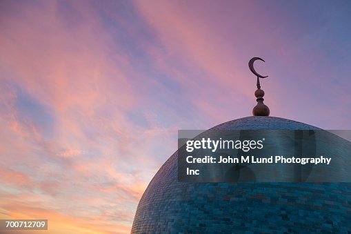 Dome of mosque at dusk