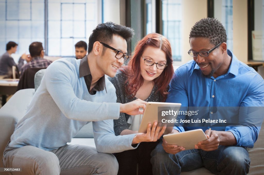Customers Using Tablets Business People Using Digital Tablets In Office High-Res Stock Photo ...