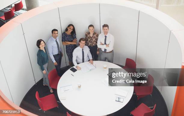 Business Meeting Circle Table Photos and Premium High Res Pictures ...