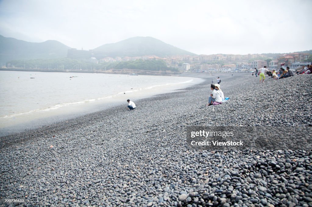 Wu Shi Tang beach in Zhejiang city of Zhoushan Province,China