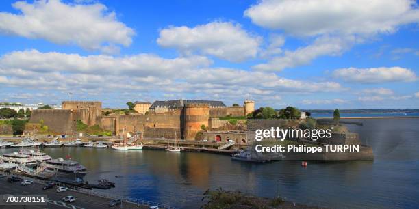 france, brittany, finistere, brest. museum of the navy. - brest brittany stockfoto's en -beelden