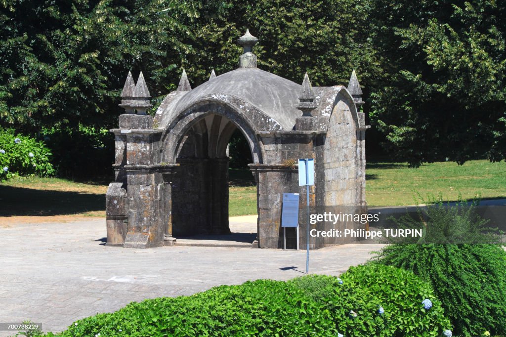 Portugal, Viano do Castelo district, Ponte do Lima. The oldest city of Portugal. Monumento Nacional (capela do anjo da guarda). Chapel of the Guardian Angel.