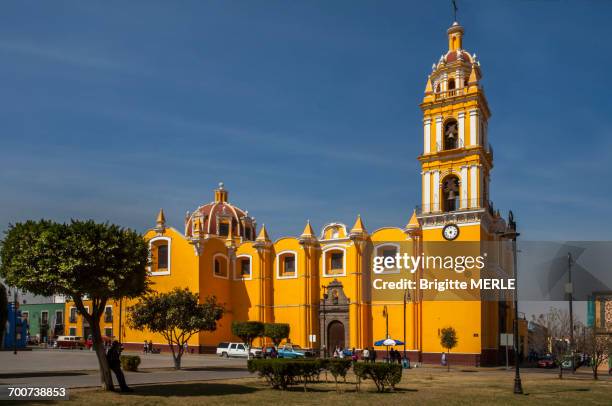 mexico, puebla state, cholula, church san pedro aposta - aposta stock pictures, royalty-free photos & images