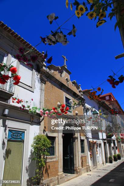 portugal, viana do castelo. pedestrian street in the city center. - viana do castelo city stock pictures, royalty-free photos & images