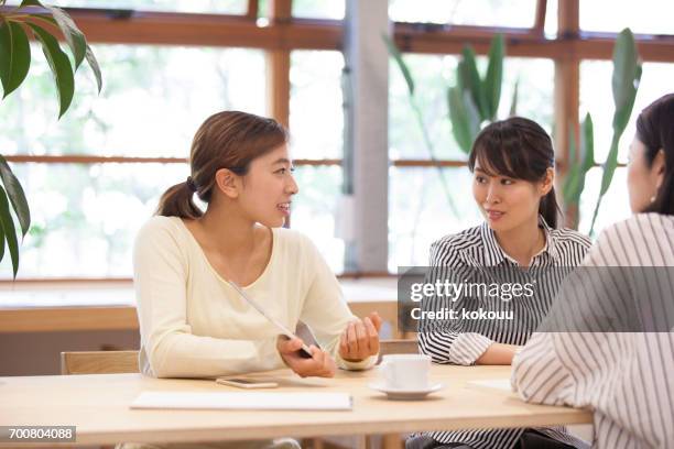 vrouwen die in het kantoor werken - directievergadering stockfoto's en -beelden