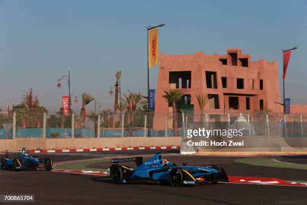 Sebastien Buemi of Switzerland during the Formula-E Championship 2016 on November 12, 2016 in Marrakesh, Morocco.