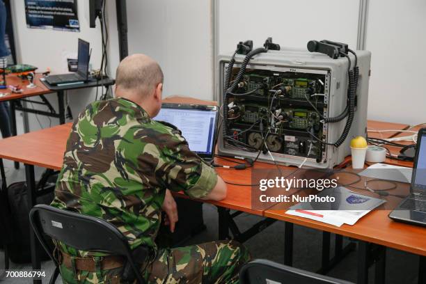 Exercises on cyberwarfare and security are seen taking place during the NATO CWIX interoperability exercise n 22 June, 2017 in Bydgoszcz, Poland.