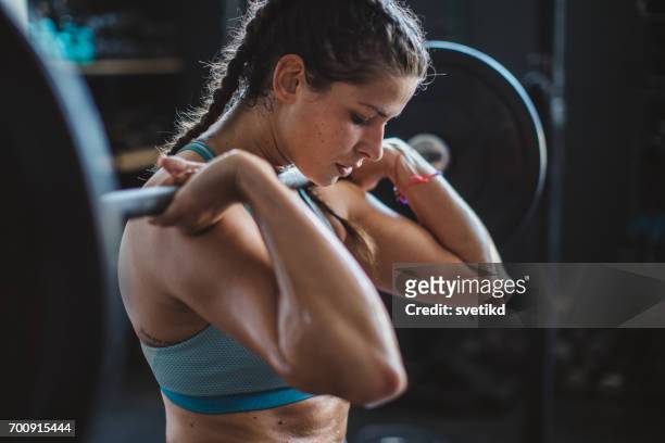 gritty women - women working out gym stock pictures, royalty-free photos & images