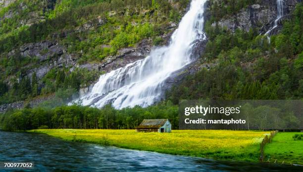 norwegen landschaft - jostedalsbreen stock-fotos und bilder