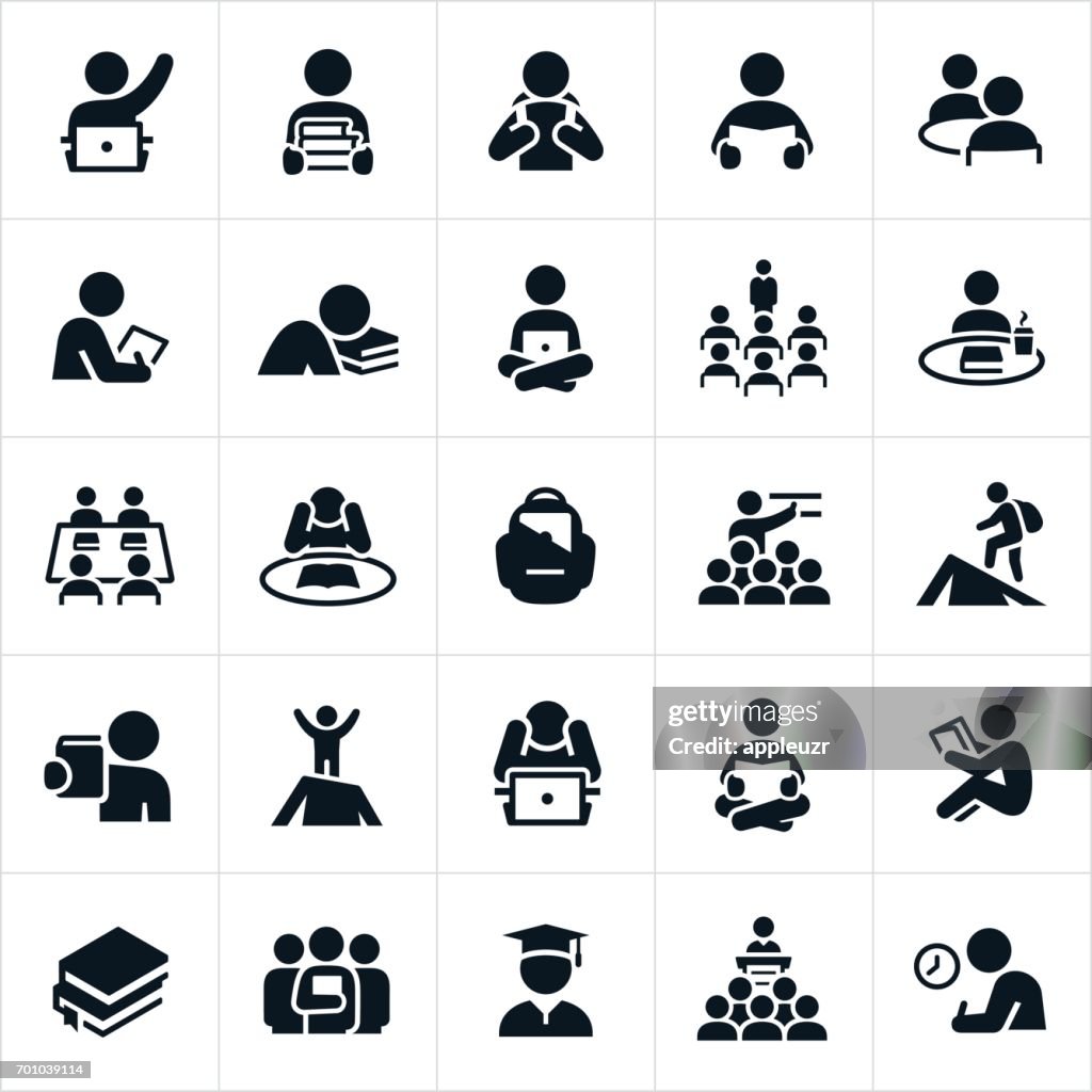 Study and Learning Icons