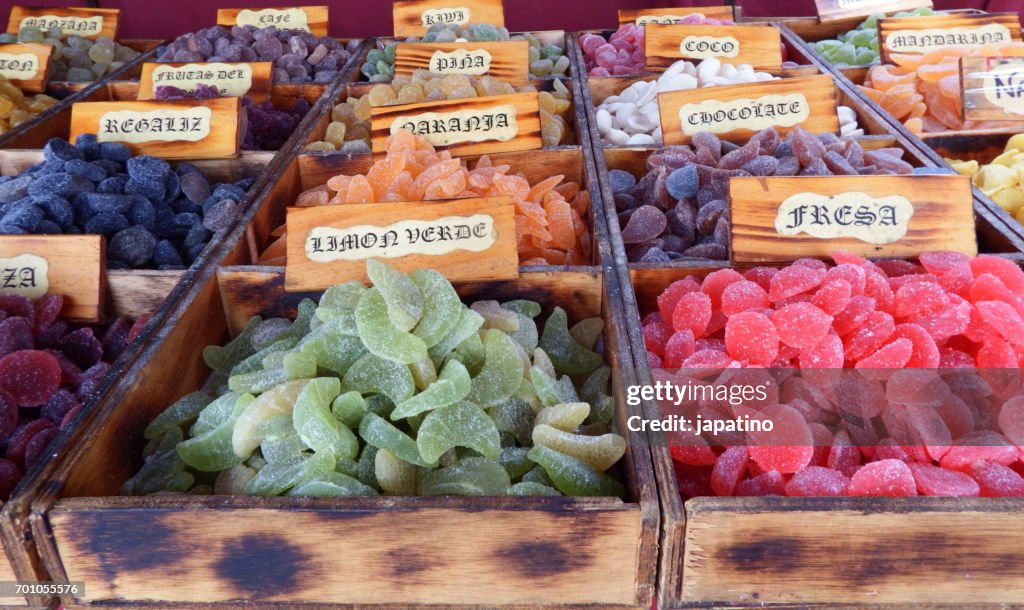 Meals and colors. Jelly beans