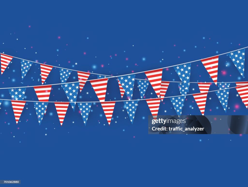 American flags background