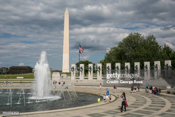 The National World War II Memorial, dedicated to Americans who served in the armed forces and as civilians during World War II, is located on the...