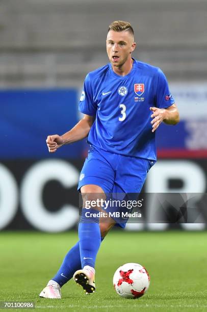 Milan Skriniar during the UEFA European Under-21 match between Slovakia and Sweden at Arena Lublin on June 22, 2017 in Lublin, Poland.