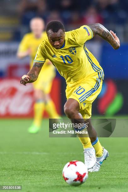 Carlos Strandberg during the UEFA European Under-21 match between Slovakia and Sweden at Arena Lublin on June 22, 2017 in Lublin, Poland.