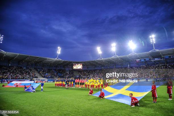 General view of the stadium during the UEFA European Under-21 match between Slovakia and Sweden at Arena Lublin on June 22, 2017 in Lublin, Poland.