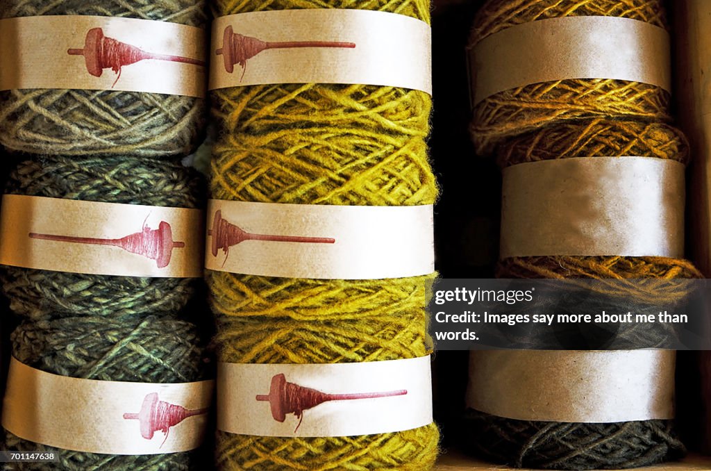 Purest Wool Spool Of Pure Chilean Wool Close Up High-Res Stock Photo - Getty Images