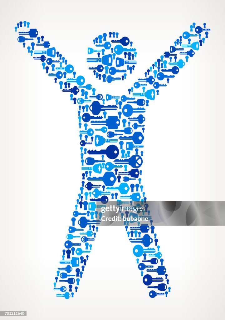 Key Figure Pattern Stick Figure Keys Pattern Vector Graphic High-Res Vector Graphic ...