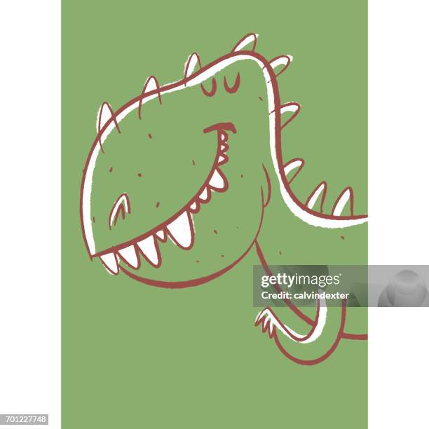 stockillustraties, clipart, cartoons en iconen met dinosaur cartoon - dinosaurus