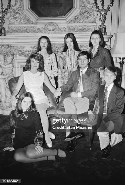 The stars of the film 'Nicholas and Alexandra', UK, 3rd November 1971. Clockwise from bottom left, Candace Glendenning, Janet Suzman, Fiona...