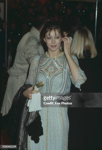 British actress Jenny Agutter arrives at the Odeon Leicester Square for the premiere of the film 'A Passage To India', 18th March 1985.