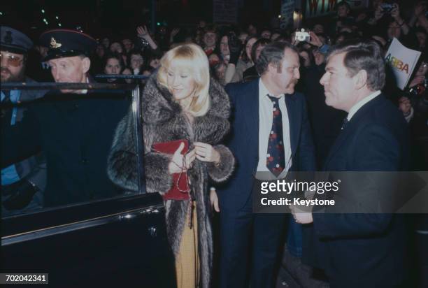 Swedish singer Agnetha Fältskog of ABBA attends the premiere of the documentary film 'ABBA: The Movie' at the Odeon Leicester Square, London, 16th...