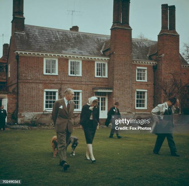 Former Prime Minister Anthony Eden and his wife Clarissa, Lord and Lady Avon, at their home in Wiltshire, 1965.