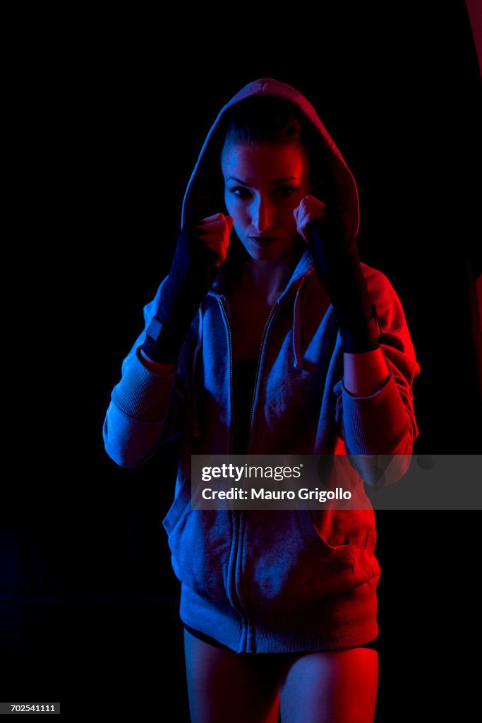 Woman during workout